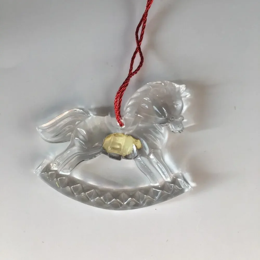 VTG Gorham Crystal Rocking Horse ornament - Vintage, West Germany